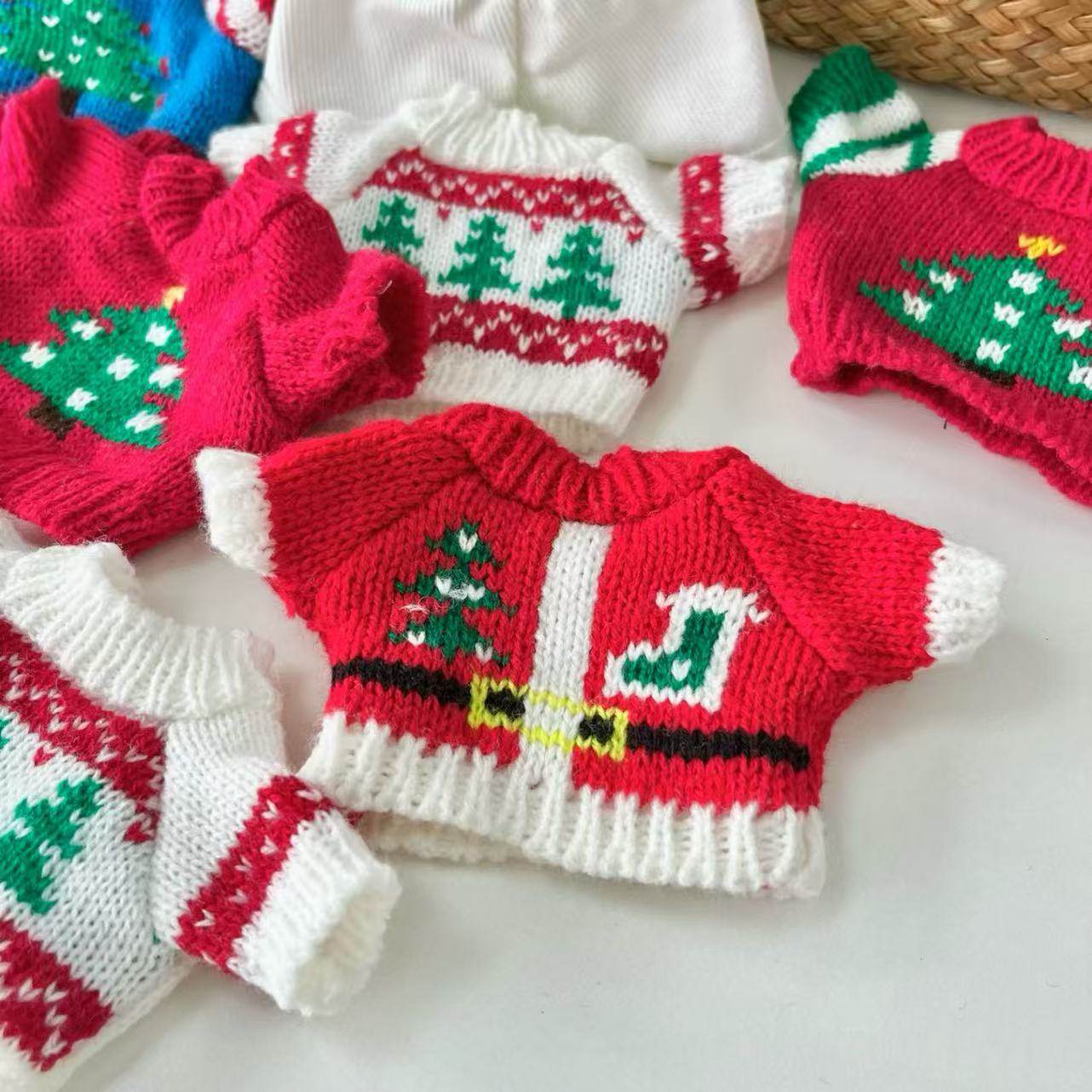 新款冬季20cm娃衣男圣诞节穿搭玩偶换套装女日常公仔拜年服随心配