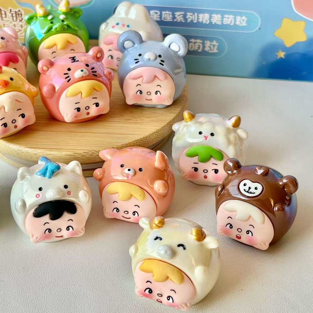 新款治愈系星座萌宠崽崽随心配车内桌面装饰摆件迷你手办儿童玩具