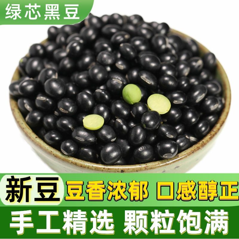 2025黑豆绿芯新货青仁绿心黑豆发豆芽乌豆农家自种五谷杂粮打豆浆