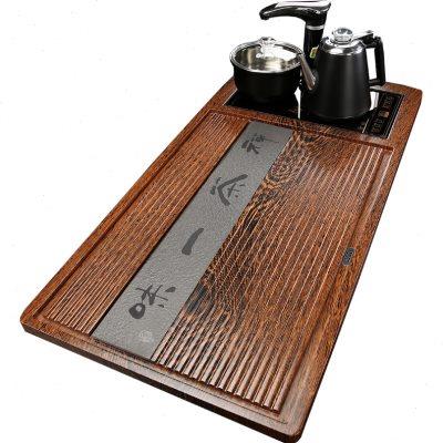 全自动茶具套装家用客厅功夫实木茶盘茶台大号茶海电磁炉一体整套