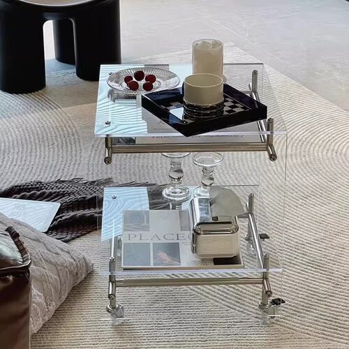 亚克力小茶几推车床头柜沙发边几