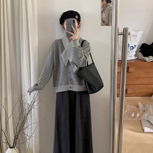 女2025法式 開(kāi)春穿搭套裝 韓劇針織毛衣外套搭配半身裙兩件套氛圍感
