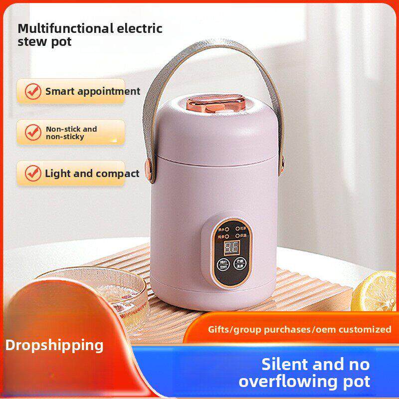 电煮锅迷你炖煮锅便携电汤煲饭家用煲粥专用学生宿舍一体电炖火锅