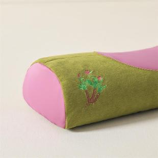 艾草助睡眠护颈椎长条圆柱形小枕头药枕芯成人枕头套和枕芯一套