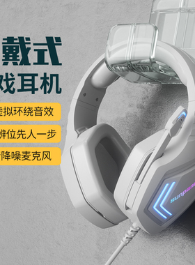 头戴式电竞游戏耳麦有线新款电脑耳机台式手机笔记本专用降噪带麦