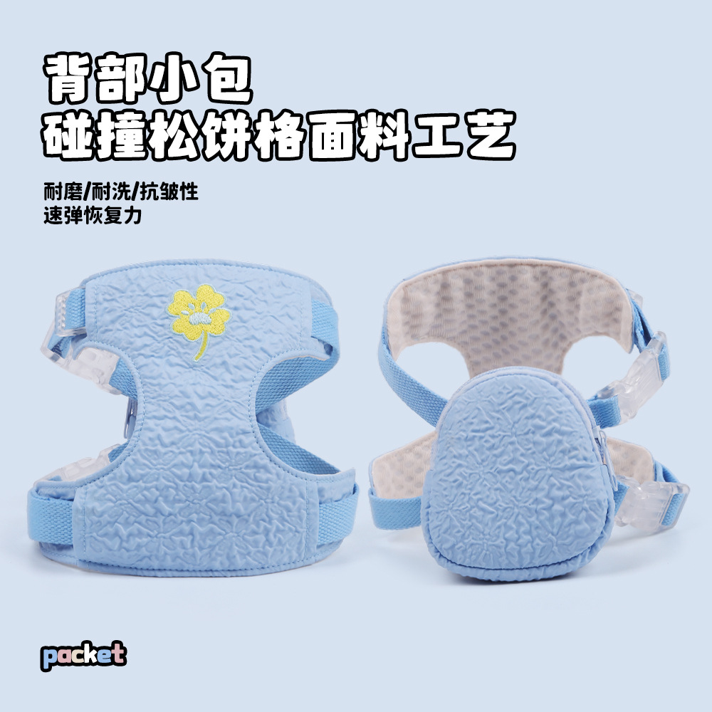 新款狗狗牵引绳 背心式狗狗胸背带多巴胺猫狗背包牵引绳现货