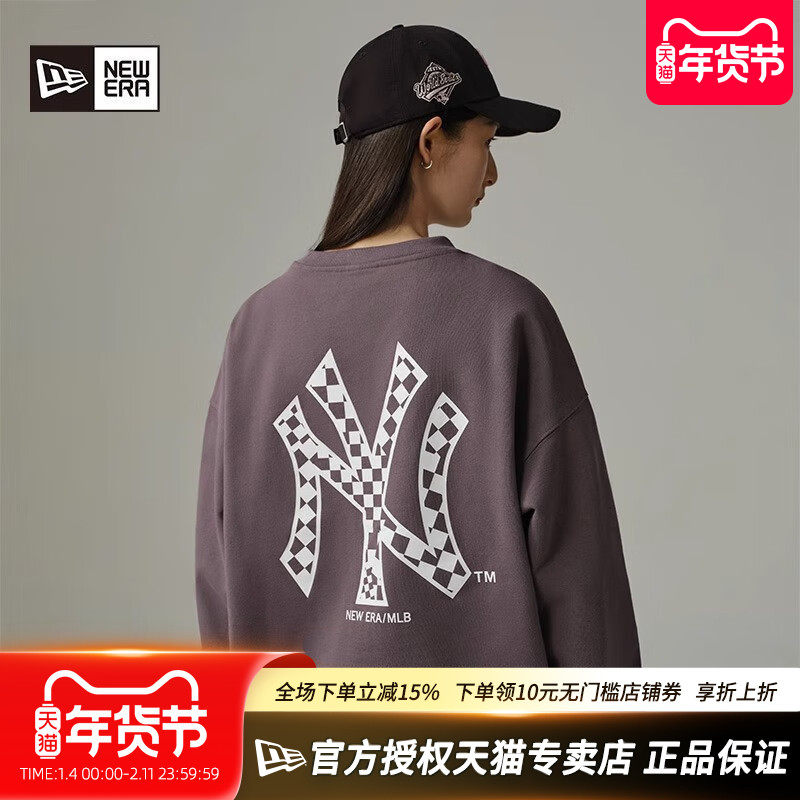 NewEra纽亦华MLB男女款保暖透气秋休闲运动圆领套头卫衣13558609