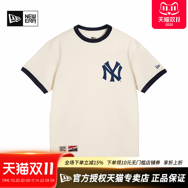 纽亦华MLB男女NY潮流圆领短袖T恤