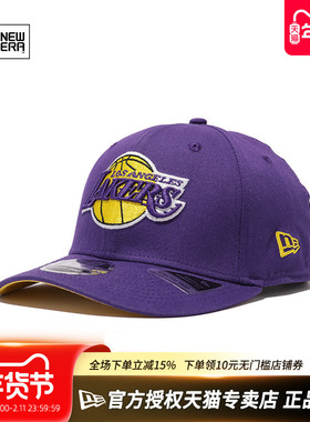 New Era纽亦华NBA男女950弯檐硬顶刺绣湖人队运动棒球帽60137571