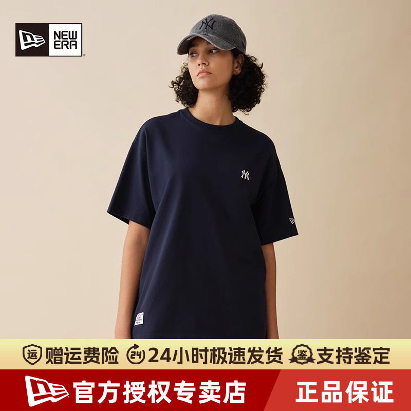 New Era纽亦华MLB春夏男女款上衣NY潮LA休闲运动舒适圆领短袖T恤