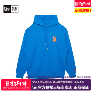 New Era纽亦华MLB春秋男女款NY潮流毛圈里休闲运动套头连帽卫衣