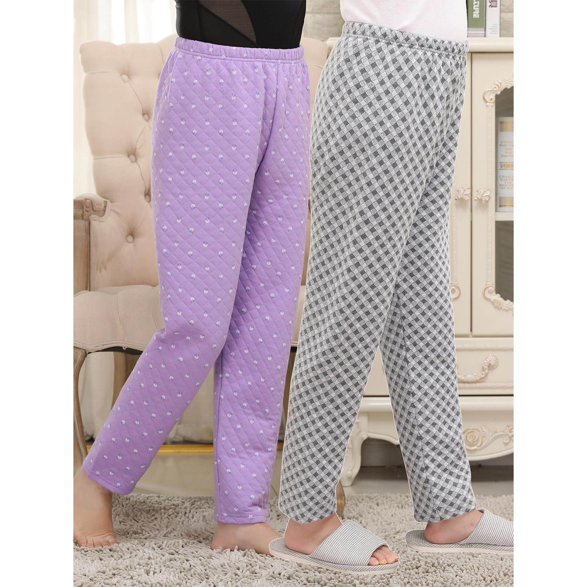 中老年纯棉保暖裤男女三层加厚家居裤大码宽松睡裤老年人夹棉秋裤,女士内衣/男士内衣/家居服,保暖裤,淘宝优惠券,粉丝福利购,淘宝优惠卷