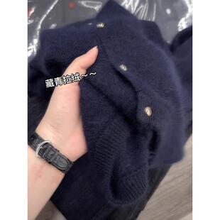 高级感轻奢针织开衫女2025秋季大码胖MM韩系宽松软糯长袖毛衣外套