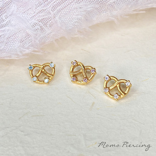 沫沫穿刺 “禁锢的心”镶钻耳骨钉医用钛合金耳钉睡觉免摘防过敏