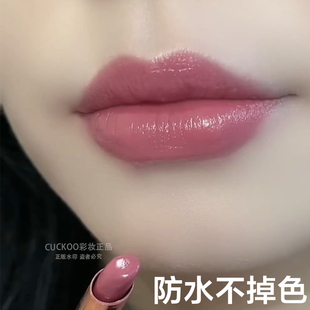 不易掉色不沾杯山楂豆沙肉桂奶茶色防水滋润口红 现货旗舰店