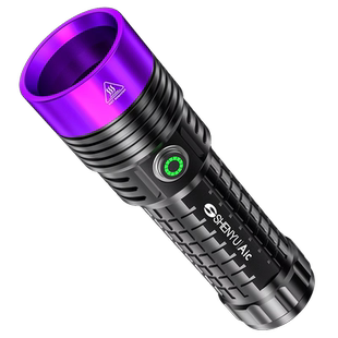 紫光灯鉴定烟酒专用验钞365nm鉴别翡翠照玉石手电筒强光紫外线笔