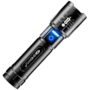 手电筒强光可充电式户外超亮远射小型迷你便携家用耐用氙气led灯