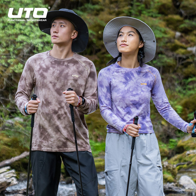 UTO美丽奴羊毛速干衣跑步T恤长袖