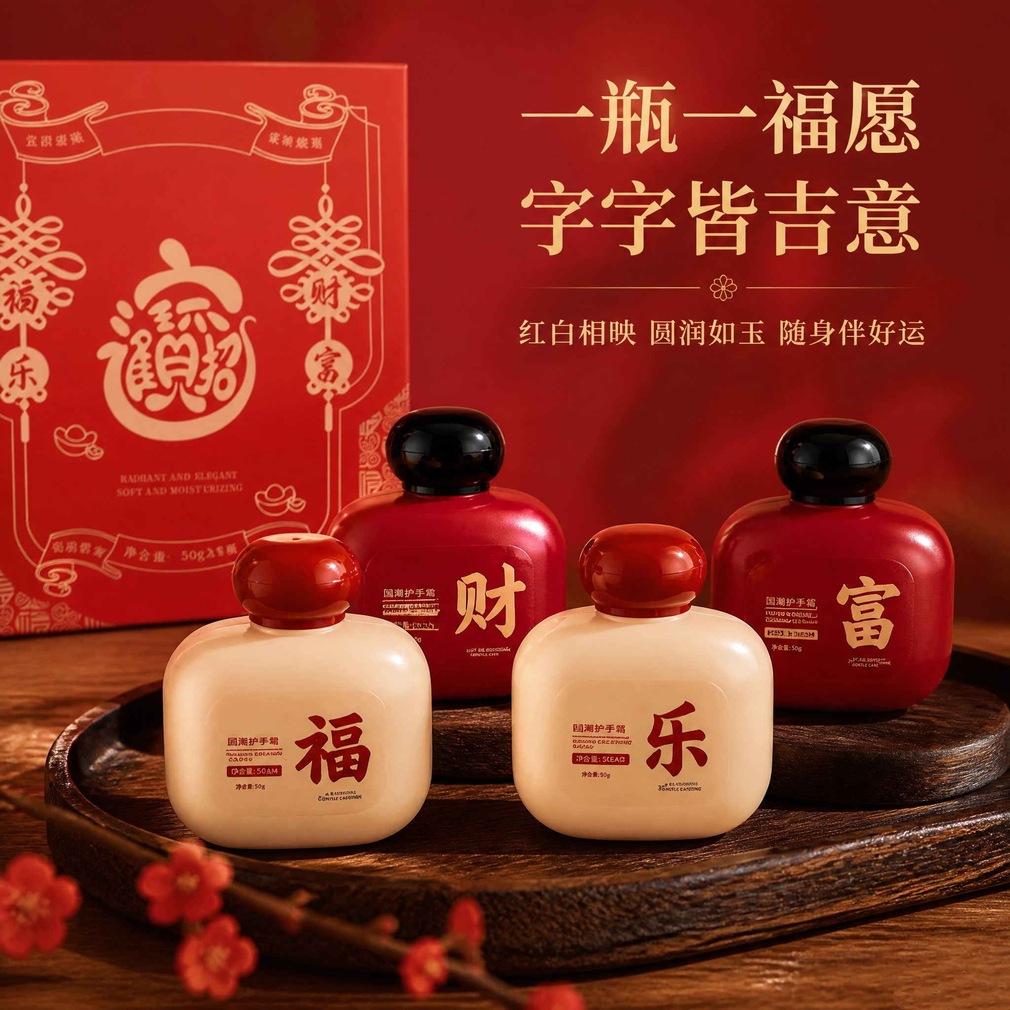 【招财进宝】护手霜滋润保湿补水防干裂国潮新年节日礼物礼盒装