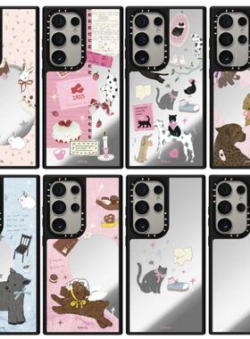 甜心火车手机壳磁吸magsafe镜面防摔保护套适用于三星Galaxy S25ultra/S25/S24/S23ultra可爱个性创意