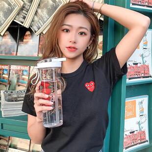 带吸管水杯女生新款2024水壶成人大容量水瓶网红男生外出茶漏杯子