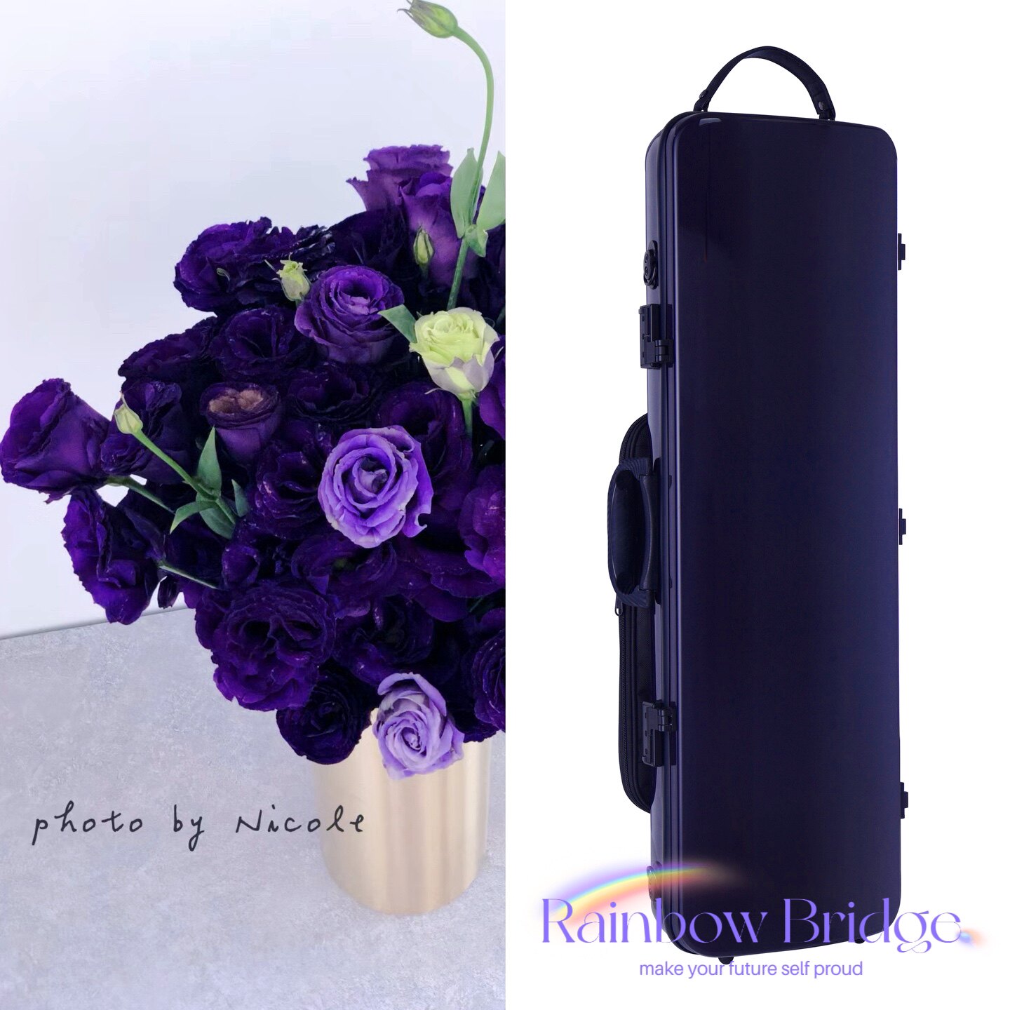 凝夜深紫色小提琴盒方型2.2kg三角&随型1.7kg哑光和亮光送防雨包