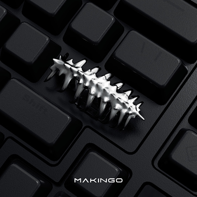Makingo异形周边抱脸虫原创个性键帽客制化金属键帽回车键2.25U