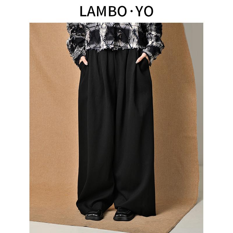 阔腿裤LAMBOYOO宽松显瘦
