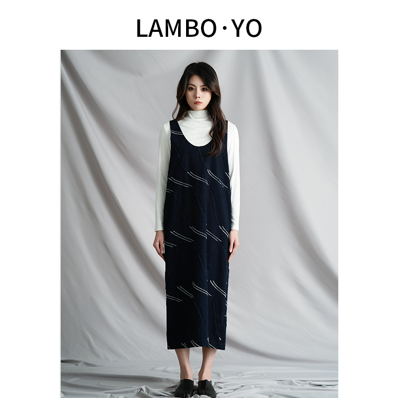 lamboyo时尚百搭吊带裙棉