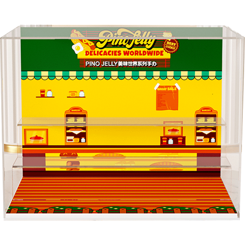 POPMART泡泡玛特PINO JELLY美味世界系列盲盒收纳亚克力展示盒