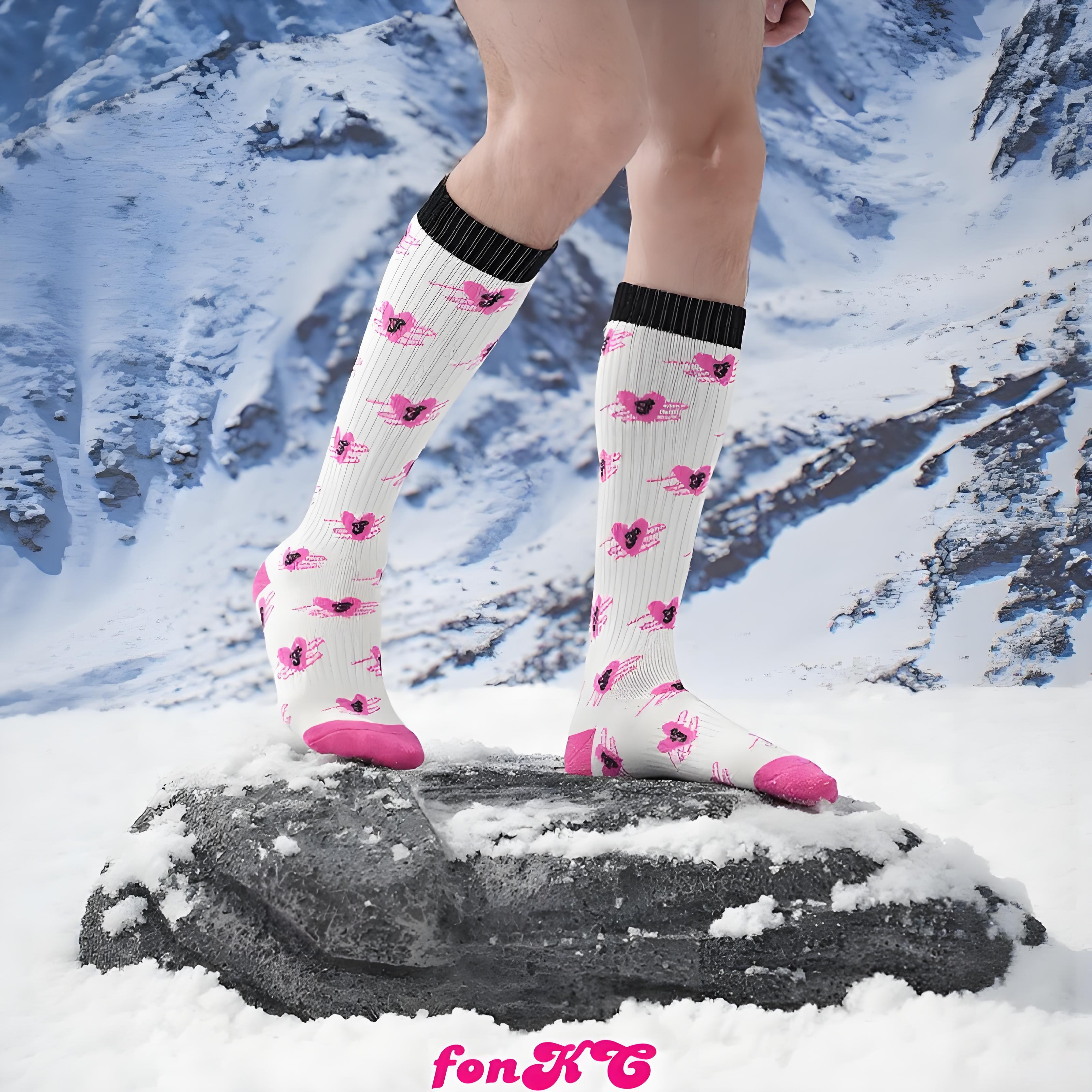 fonkc美利奴羊毛保暖滑雪袜