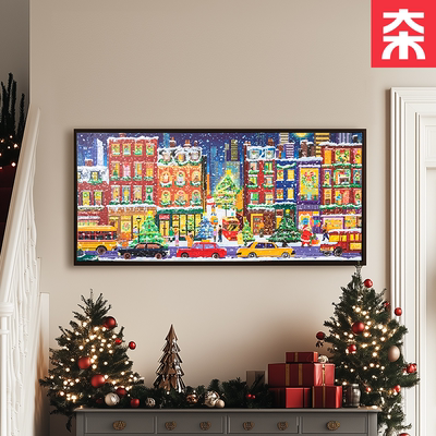 VINLAA蓝卡图圣诞节高清印刷