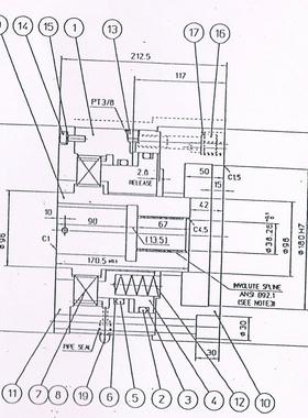 吊钩刹车油缸HNBD805M-04-TsujiN1-CHHS024.5起货马达A6V500