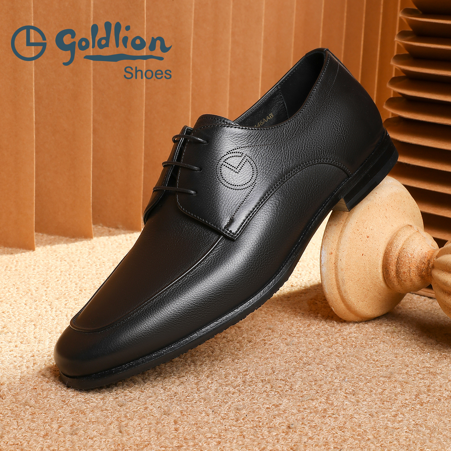 金利来男士真皮英伦商务德比鞋