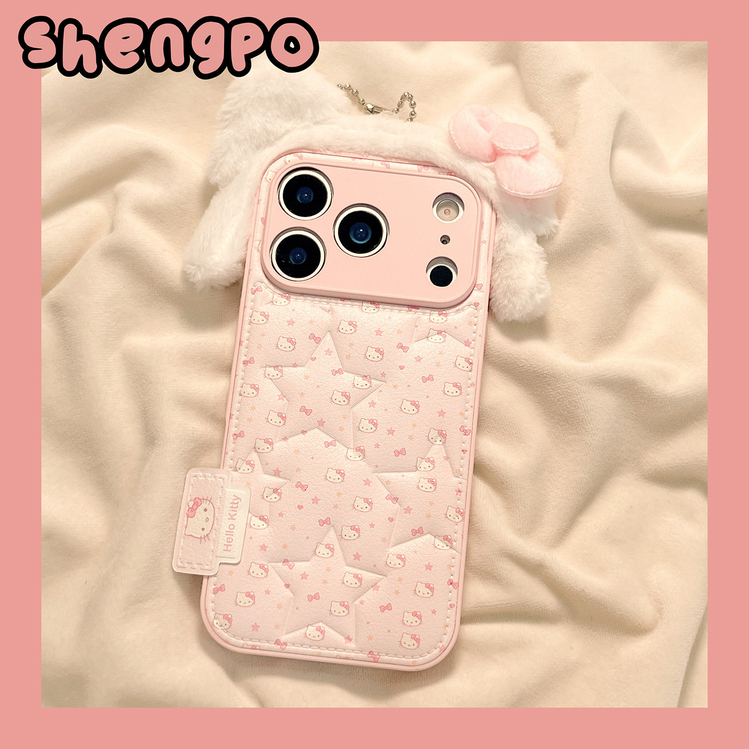 立体毛绒hellokitty手机壳