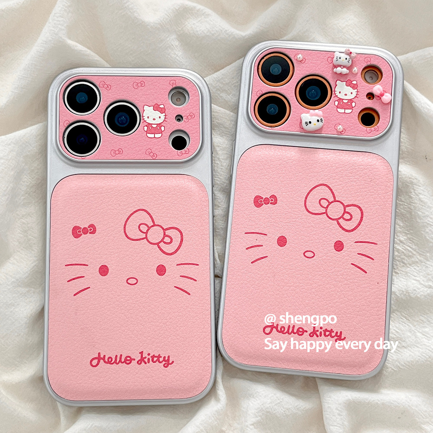 粉色hellokitty表情适用iPhone17promax皮质手机壳17苹果16promax防摔新款15pro女14pro少女心全包保护套可爱,3C数码配件,手机保护套/壳,淘宝优惠券,粉丝福利购,淘宝优惠卷