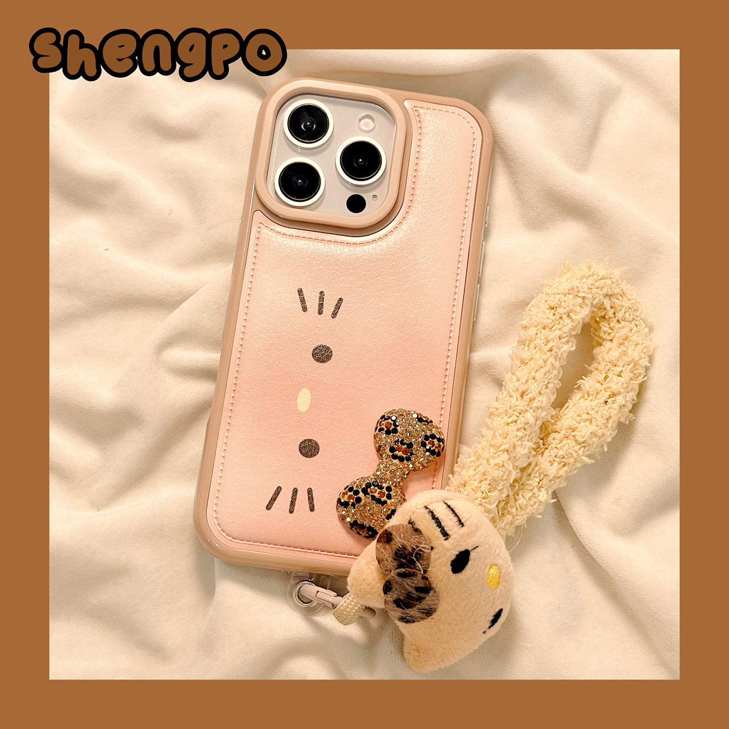 可爱hellokitty表情蝴蝶结手机壳