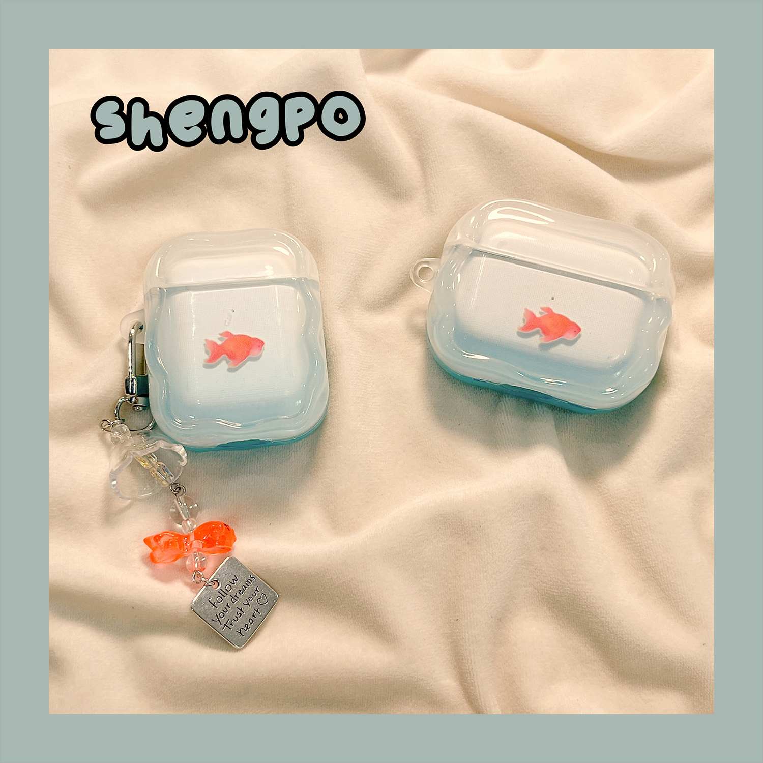 可爱卡通小金鱼耳机套新款