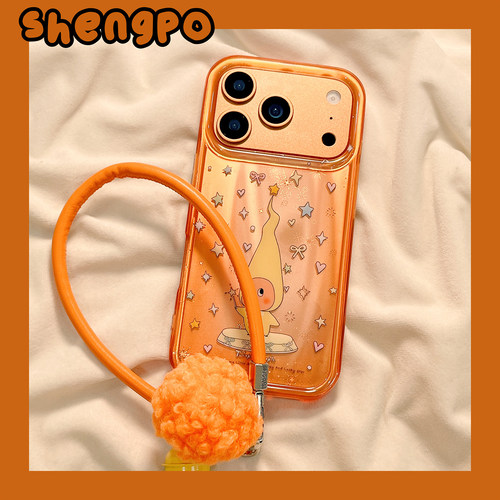 可爱高帽星星小孩手机壳带挂绳