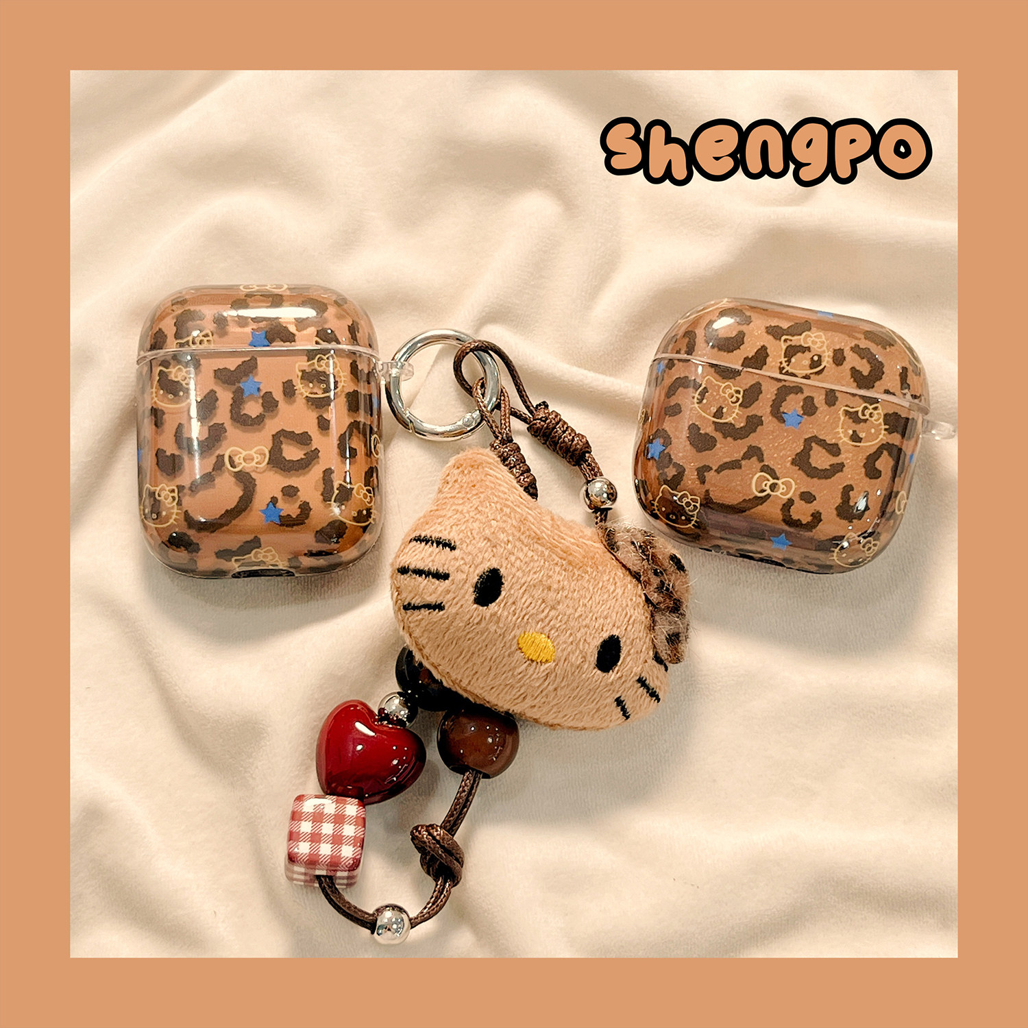 豹纹hellokitty耳机壳