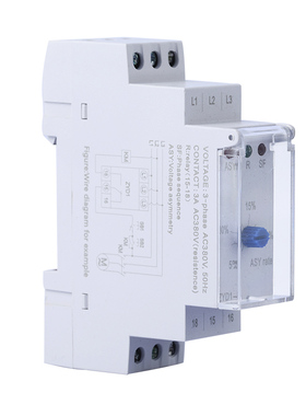 精选卓一ZYD1B电梯电机三相电源缺欠逆相断相相序保护器继电器AC3