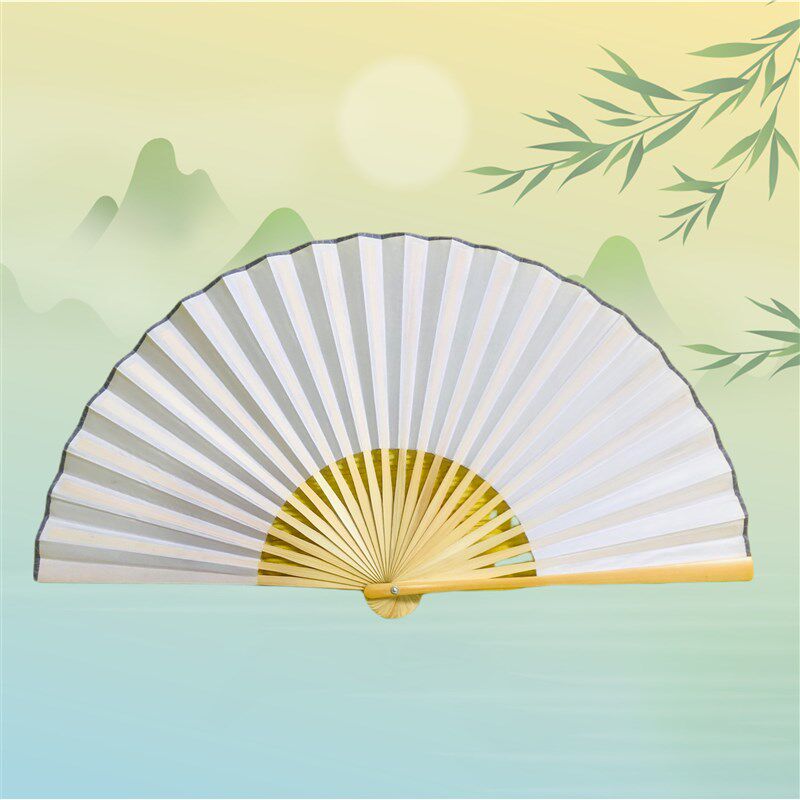 方记扇 专业戏曲扇 练功扇 空白扇  仿真丝绸24骨180度 好收合