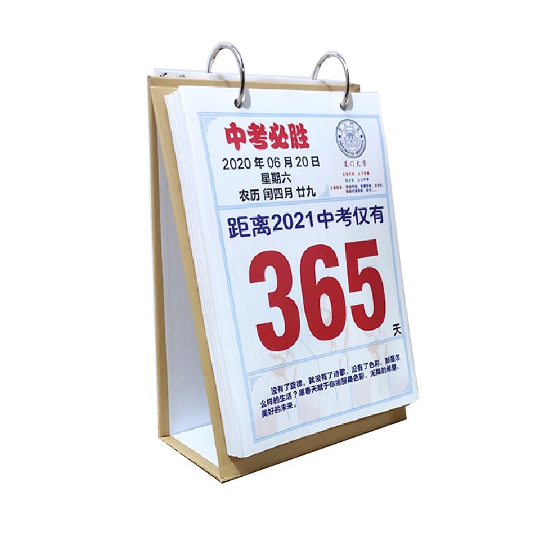 定制2022年中考倒计时初三考试手撕自律打卡计划本名言学生日历点