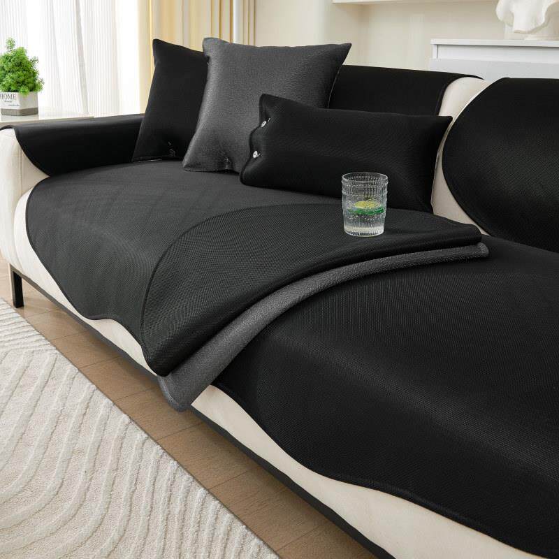 沙发垫夏季冰丝凉席防滑坐垫简约沙发座垫套罩盖布巾不规则垫子