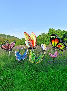 户外蝴蝶雕塑彷真动物小品玻璃钢售楼部庭院花海园林景观装饰摆件