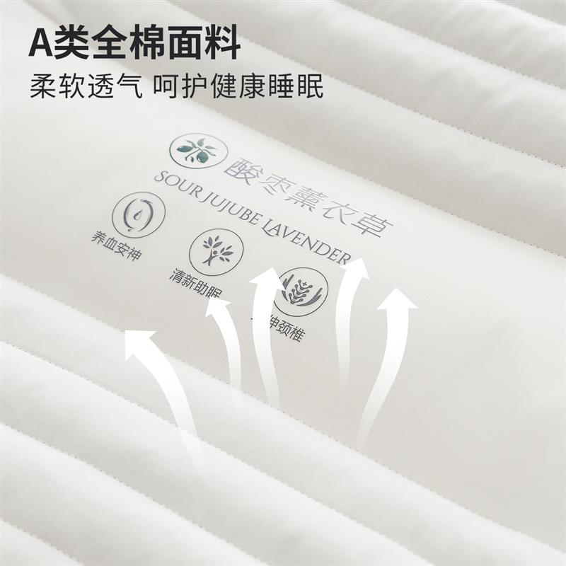 颈椎枕头护颈椎助睡眠单人薰衣草深度失眠专用不塌陷不变形整头男