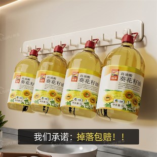 精选厨房卫生间免打孔挂钩不锈钢吸盘壁挂式排钩铲子菜板粘钩门后