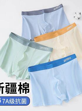 7A抑菌男生内裤中大童纯棉初中生青少年高中生髪育期四角四角短裤