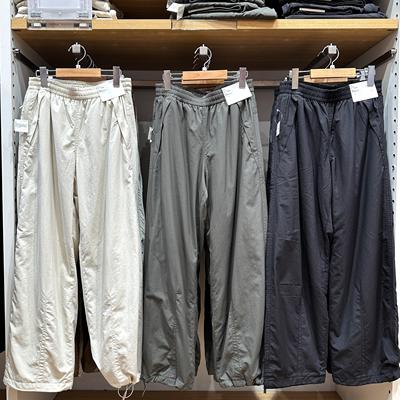 日单2025冬季新款女装保暖休闲加绒工装裤伞兵裤阔腿裤长裤479402