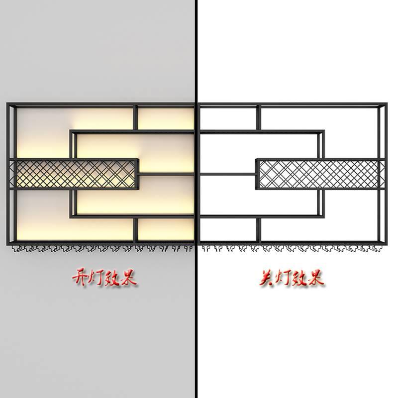 酒吧吧台酒柜靠墙创意工业风酒架子展示葡萄酒红酒铁艺酒架壁挂式